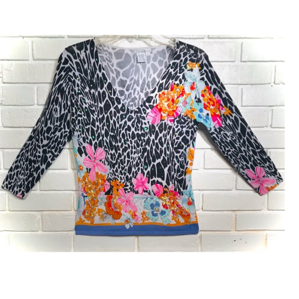 🔥Caren Brook lightweight v-neck sweater Large